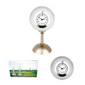 Golf Ball Design Desk Clock with Stand